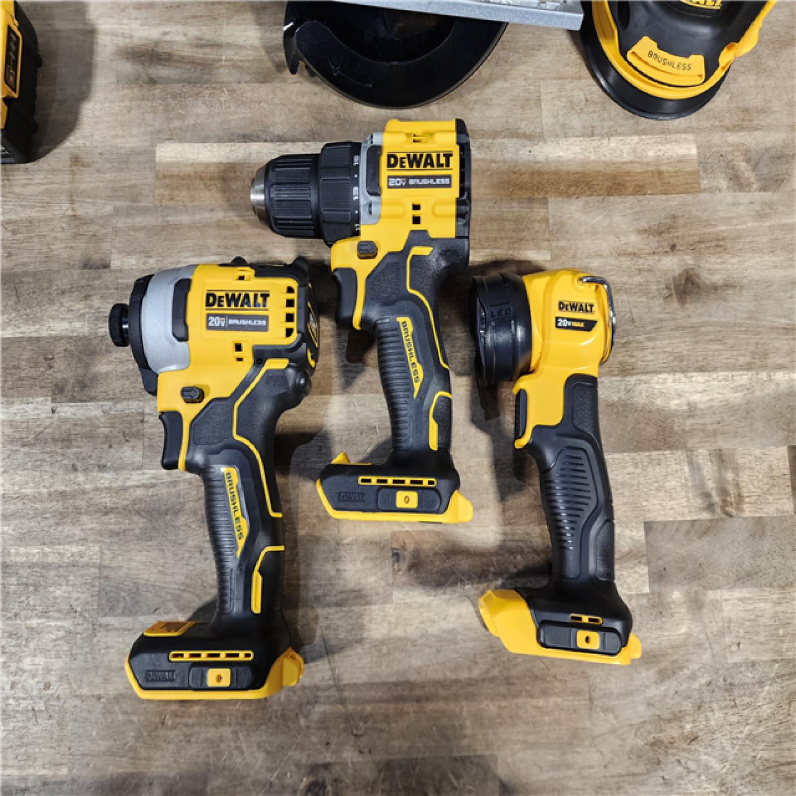 HOUSTON LOCATION - AS-IS DEWALT 20-Volt MAX Lithium-Ion Cordless 5-Tool Combo Kit with 2.0 Ah Battery, 5.0 Ah Battery and Charger