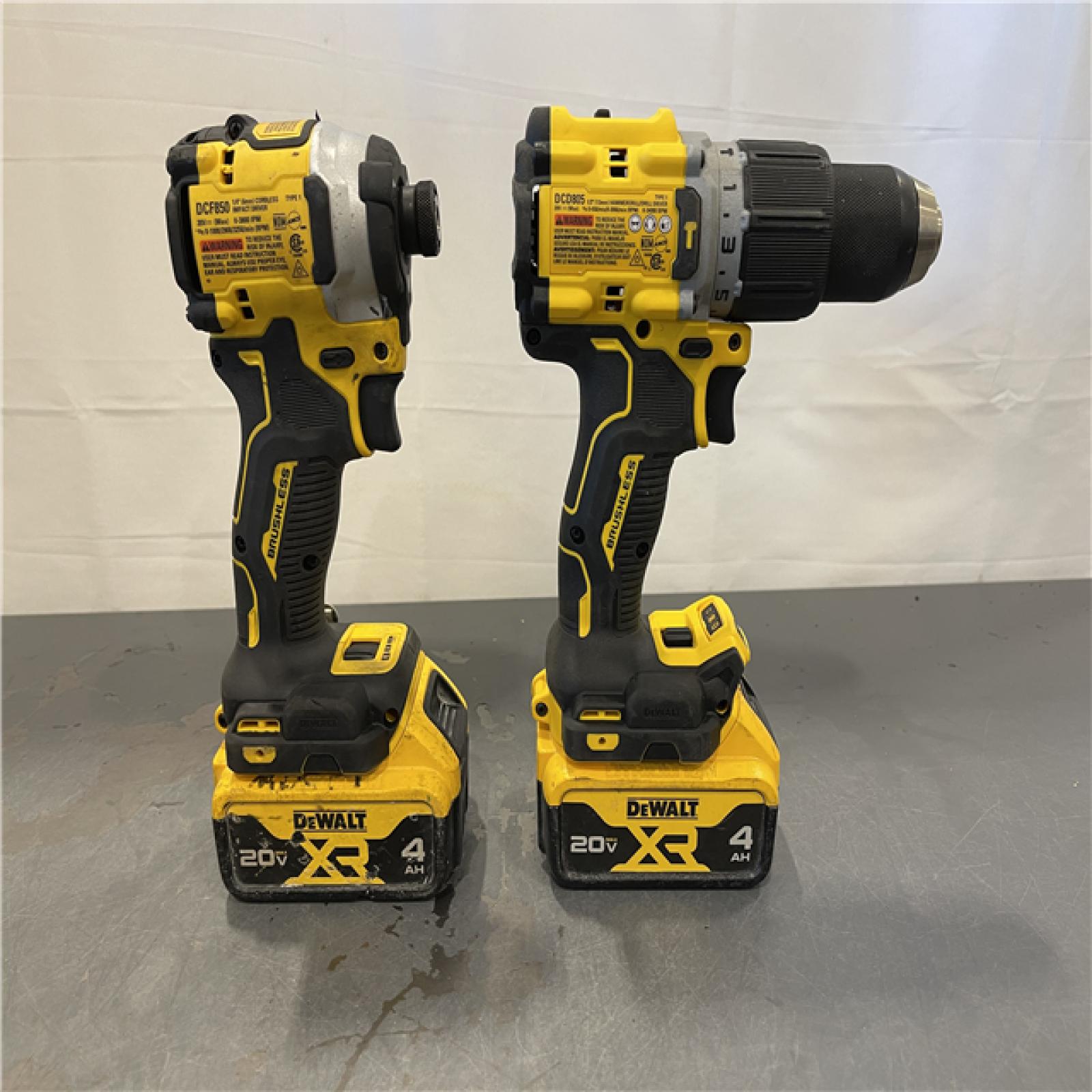 AS-IS - DEWALT 20V MAX XR Hammer Drill and ATOMIC Impact Driver 2 Tool Cordless Combo Kit