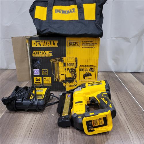 AS-IS DEWALT ATOMIC 20V MAX Lithium Ion Cordless 23 Gauge Pin Nailer Kit