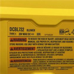 AS-IS DEWALT 20V MAX* XR Brushless Cordless Handheld Blower Kit