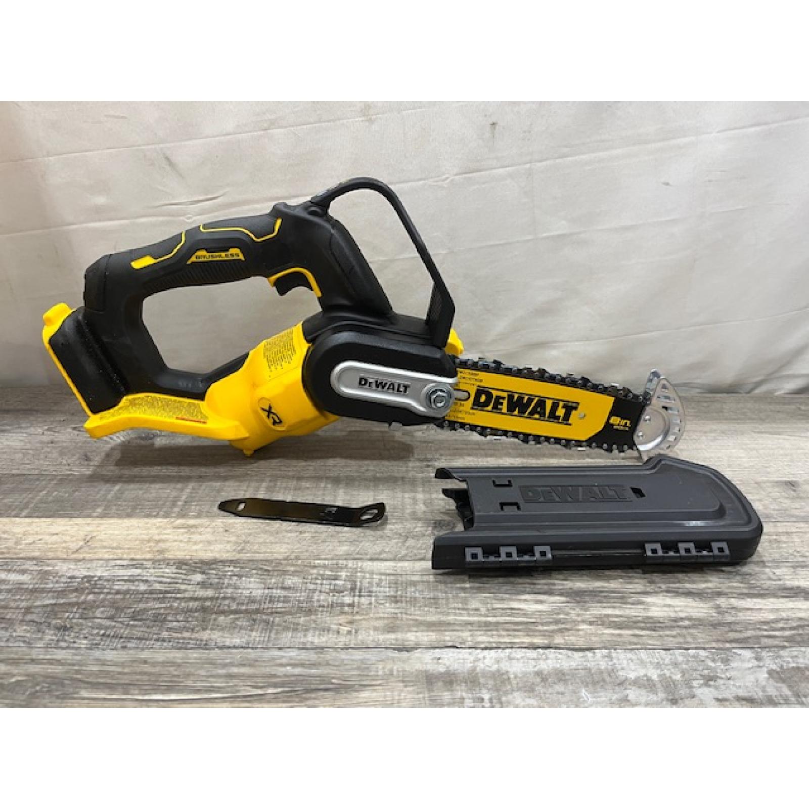 AS-IS DEWALT 20V MAX 8 in. Brushless Cordless Battery Powered Pruning Chainsaw (Tool Only)