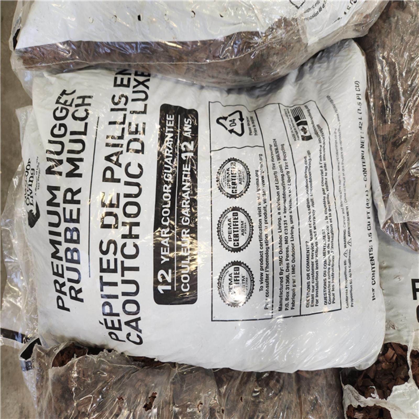 Phoenix AS-IS IMC Outdoor Loving Brown Rubber Playground and Landscape Mulch   37 Bags