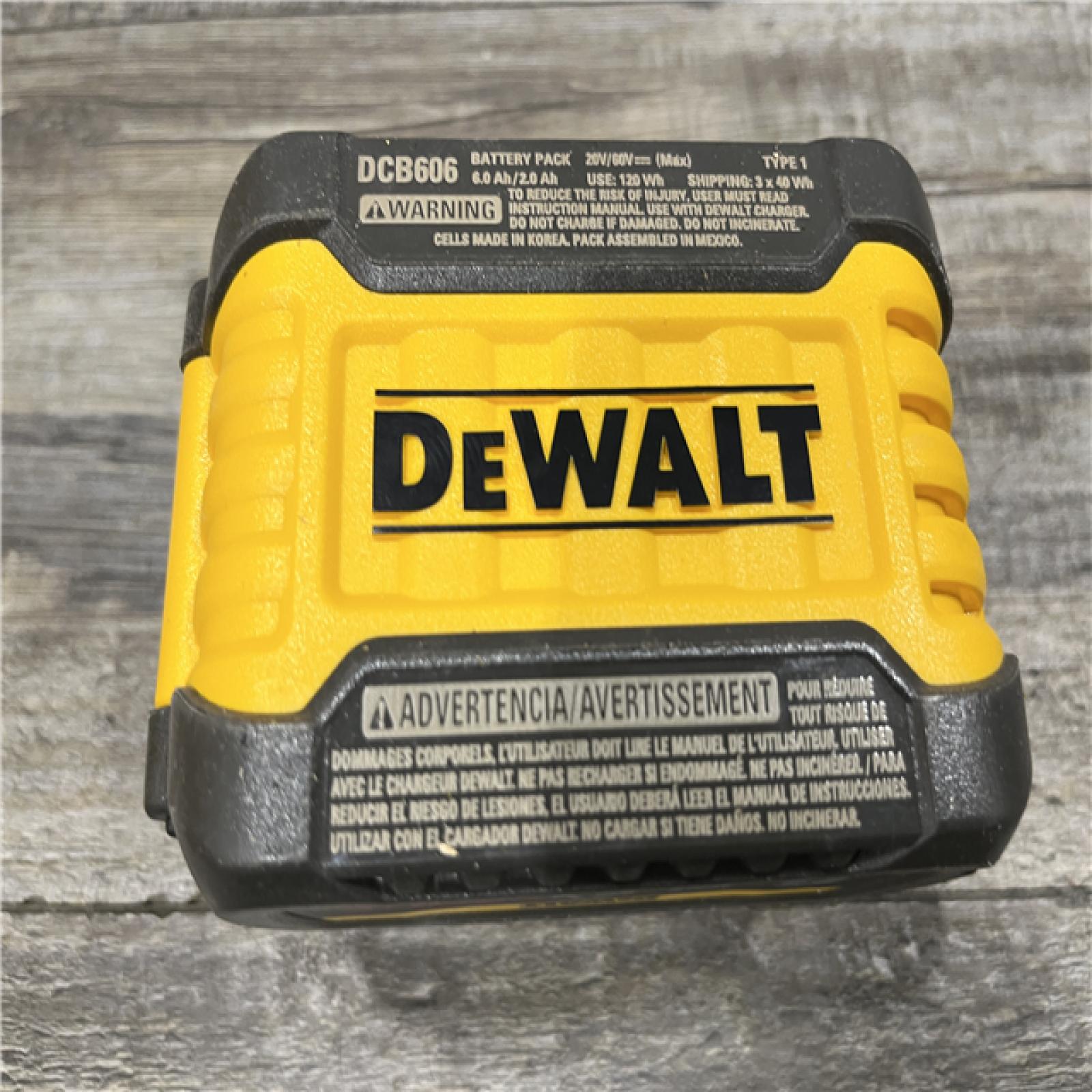 AS-IS DEWALT FLEXVOLT 20V/60V MAX Lithium-Ion 6.0Ah Battery Pack Kit