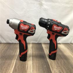 AS-IS Milwaukee 12V Lithium-Ion Cordless Drill Driver/Impact Driver Combo Kit
