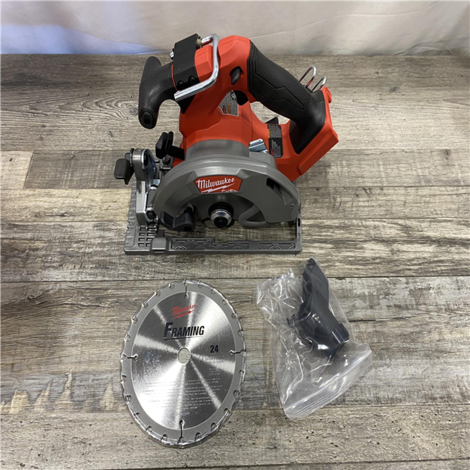 AS-IS Milwaukee FUEL 18V Lithium-Ion Brushless Cordless 6-1/2 in. Circular Saw (Tool-Only)