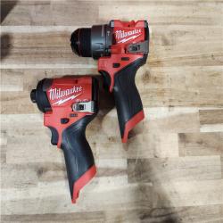 HOUSTON LOCATION - AS-IS Milwaukee  FUEL 12-Volt Lithium-Ion Brushless Cordless Hammer Drill and Impact Driver Combo Kit