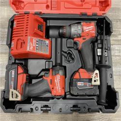 AS-IS Milwaukee 18V Lithium-Ion Brushless Cordless Hammer Drill and Impact Driver Combo Kit
