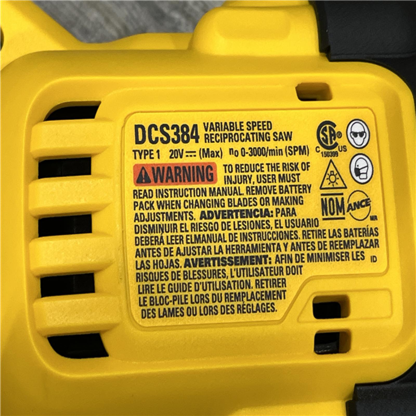 AS-IS DEWALT 20-Volt XR Cordless Reciprocating Saw (Tool Only)