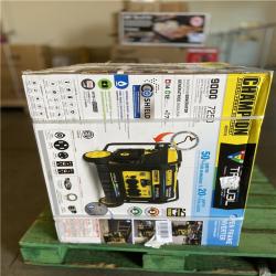 DALLAS LOCATION -  Champion Power Equipment 9000-Watt Electric Start Gasoline Propane and Natural Gas Tri Fuel Open Frame Inverter Generator