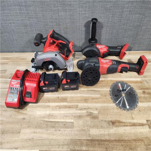 HOUSTON LOCATION - AS - IS Milwaukee 3 Tool Combo Kit W/ (2) Battery & Charger