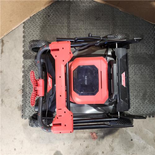 HOUSTON LOCATION - AS-IS M18 FUEL Brushless Cordless 21 in. Walk Behind Dual Battery Self-Propelled Mower W/ Rapid Charger