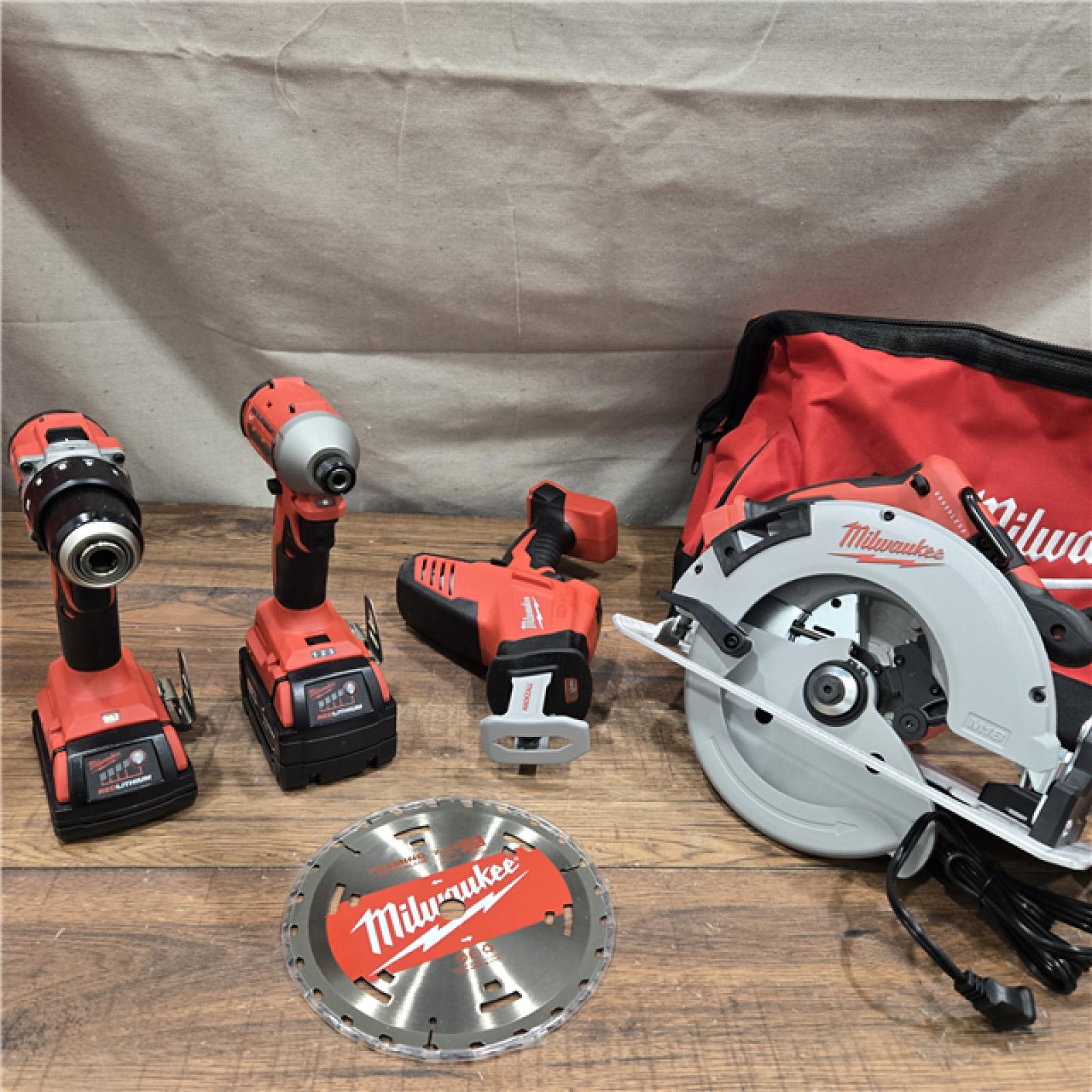 AS-IS Milwaukee M18 4 Tool Combo Kit