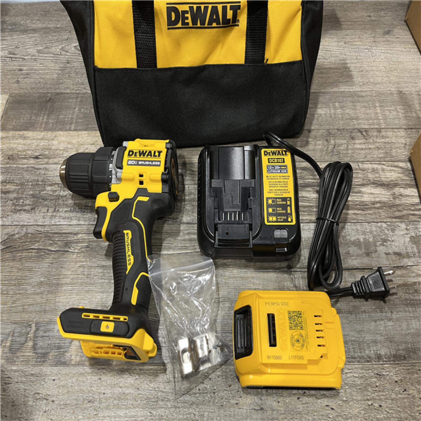 AS-IS DEWALT Atomic 20V Lithium-Ion Cordless Compact 1/2 in. Drill/Driver Kit