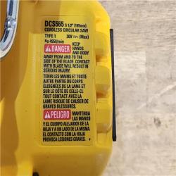 HOUSTON LOCATION - AS-IS (APPEARS LIKE NEW) DeWALT DCS565B 20V Max Brushless 6.5   Cordless Circular Saw (TOOL ONLY)