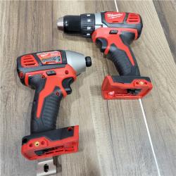 AS-IS  Milwaukee M18 18V Cordless Brushed 2 Tool Drill/Driver and Impact Driver Kit