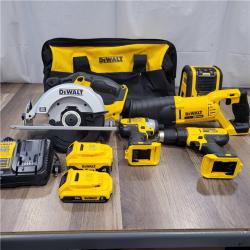 AS- IS DEWALT 20V MAX Cordless 6 Tool Combo Kit with (1) 20V 4.0Ah Battery, (1) 20V 2.0Ah Battery, and Charger
