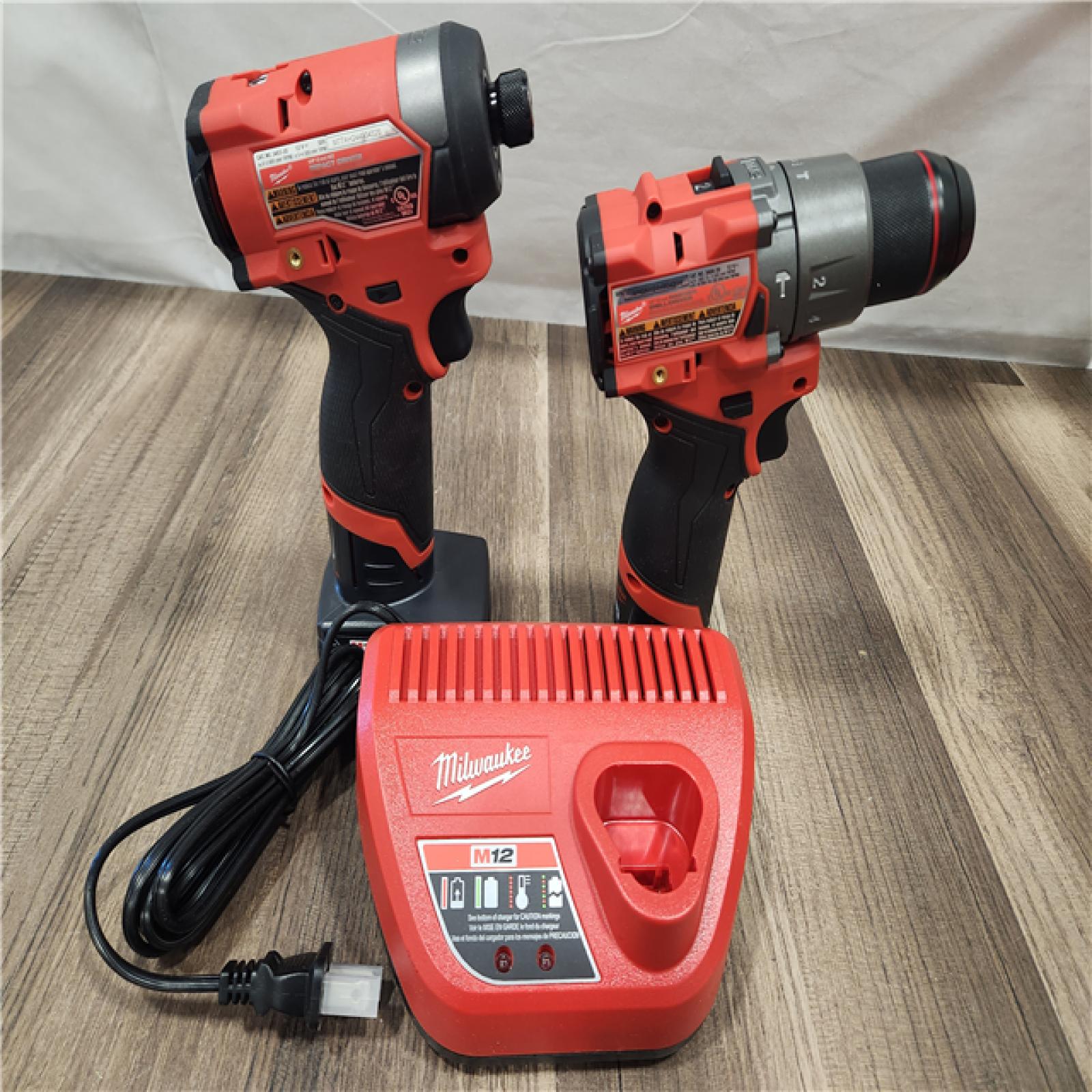 AS-IS- Milwaukee 12V Brushless Hammer Drill and Impact Driver Combo Kit
