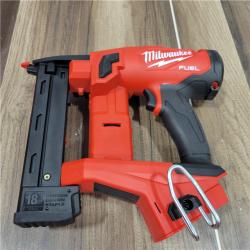 AS-IS MILWAUKEE M18 FUEL 18-Volt Lithium-Ion Brushless Cordless 18-Gauge 1/4 in. Narrow Crown Stapler (Tool-Only)