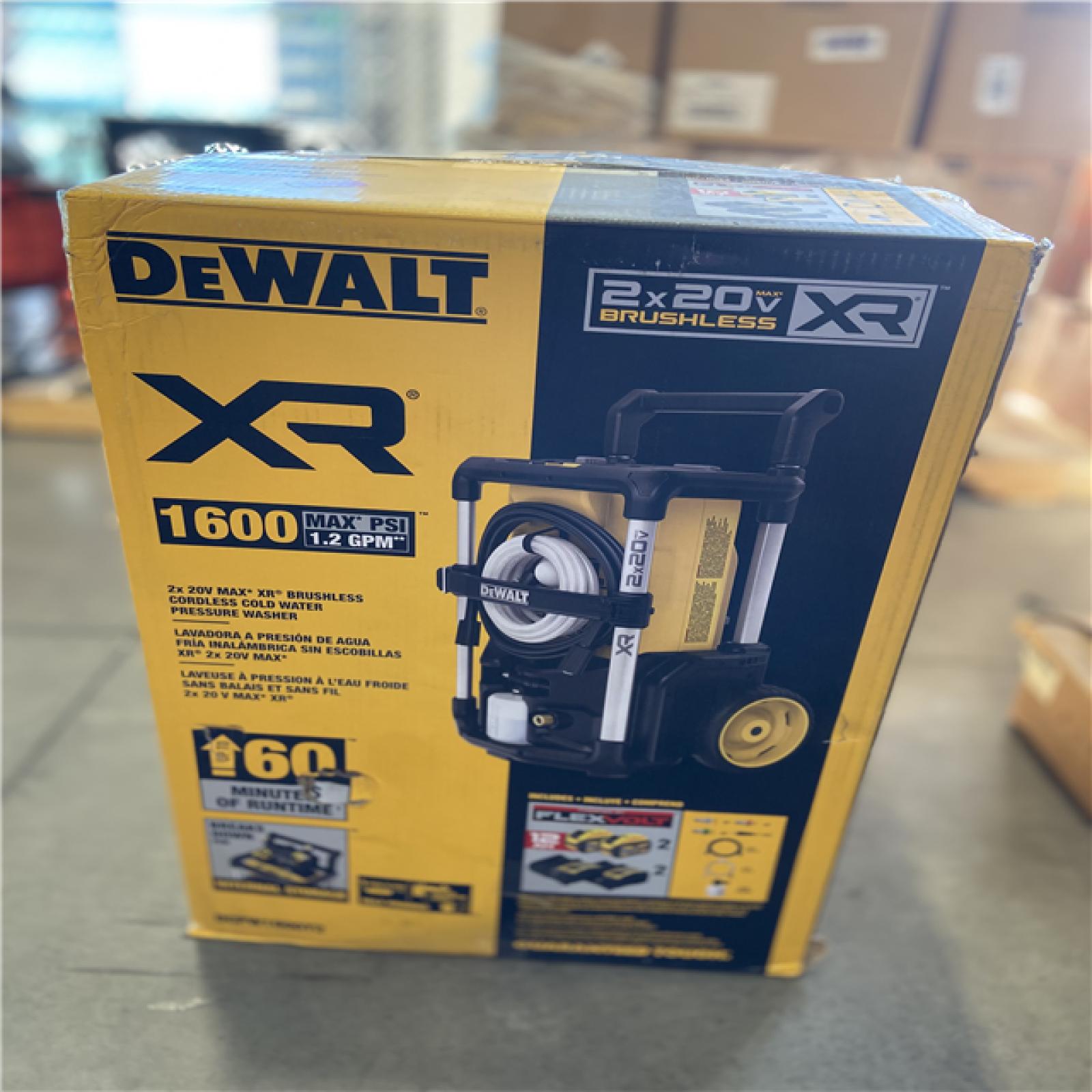 LIKE NEW! - DEWALT 20V MAX 1600 PSI 1.2 GPM Cold Water Cordless Pressure Washer Kit