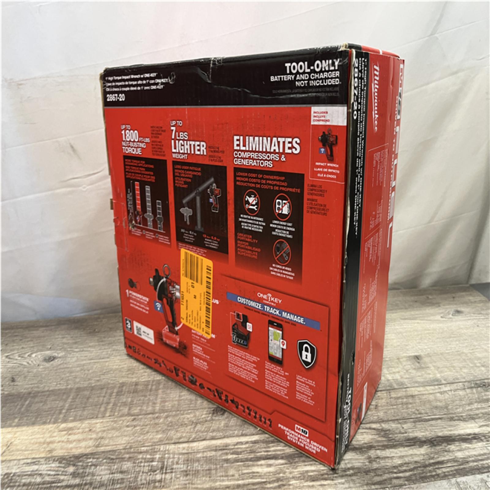NEW - Milwaukee FUEL ONE-KEY 18V Lithium-Ion Brushless Cordless 1 in. Impact Wrench with Friction Ring (Tool-Only)