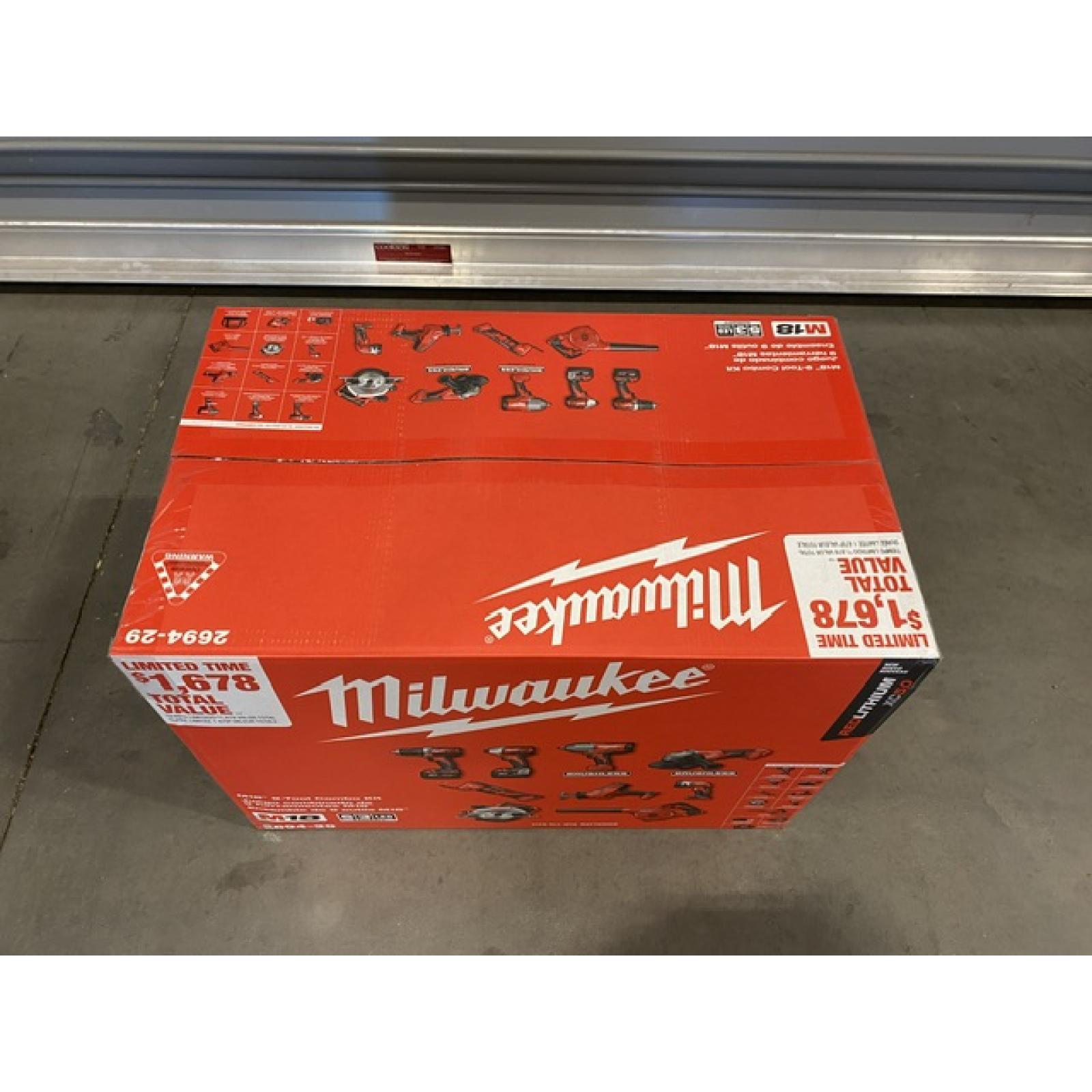 NEW - Milwaukee 18-Volt Lithium-Ion Cordless (9-Tool) Combo Kit