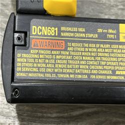 AS-IS DEWALT 20V MAX XR Lithium-Ion Cordless 18-Gauge Narrow Crown Stapler Kit