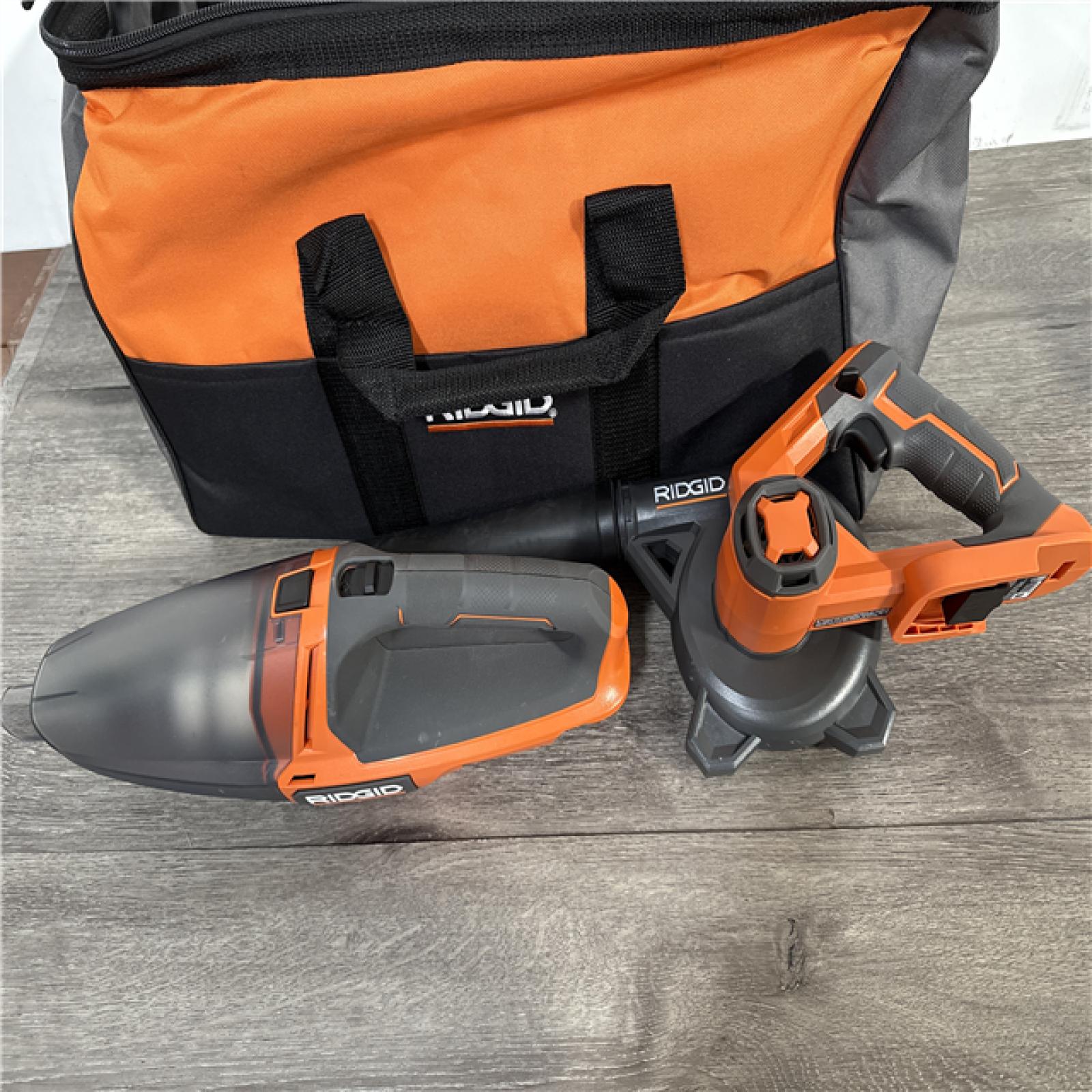 California AS-IS Ridgid 18V 8-Tool Combo Kit  Includes (2) Batteries  Charger & Bag; Appears in Excellent Condition