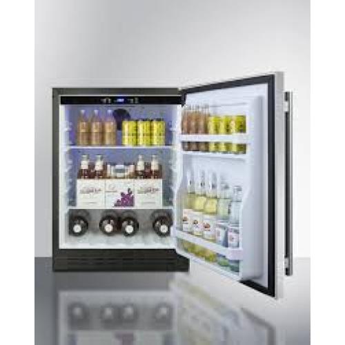 Phoenix Location NEW Summit Appliance 24 in. W 4.2 cu. ft. Mini Refrigerator in Stainless Steel, ADA Compliant