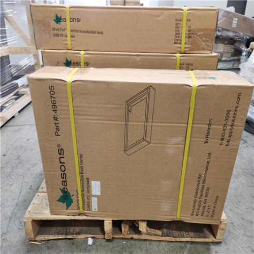 Phoenix Location NEW Seasons 30x18.5x4 Wheel Chair Accessible Bath Vanity Pallet (11 Boxes)