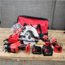 Houston Location AS-IS Milwaukee 18-Volt Lithium-Ion Brushless Cordless (4-Tool) Combo Kit