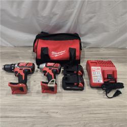 AS-IS Milwaukee 18V Cordless 2-Tool Drill/Driver and Impact Driver Kit
