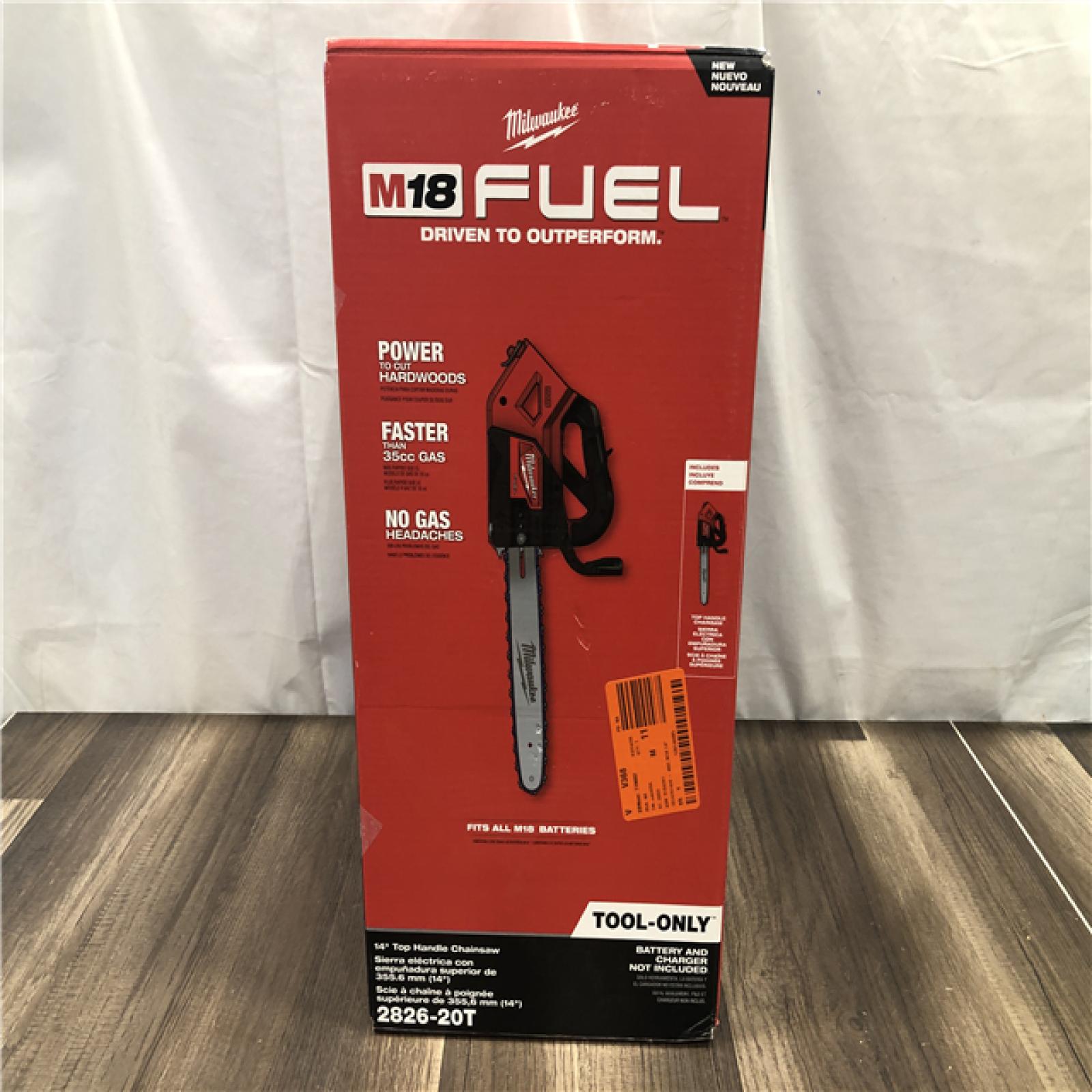 NEW- Milwaukee FUEL 14 in. 18V Lithium-Ion Brushless Cordless Battery Top Handle Chainsaw (Tool Only)