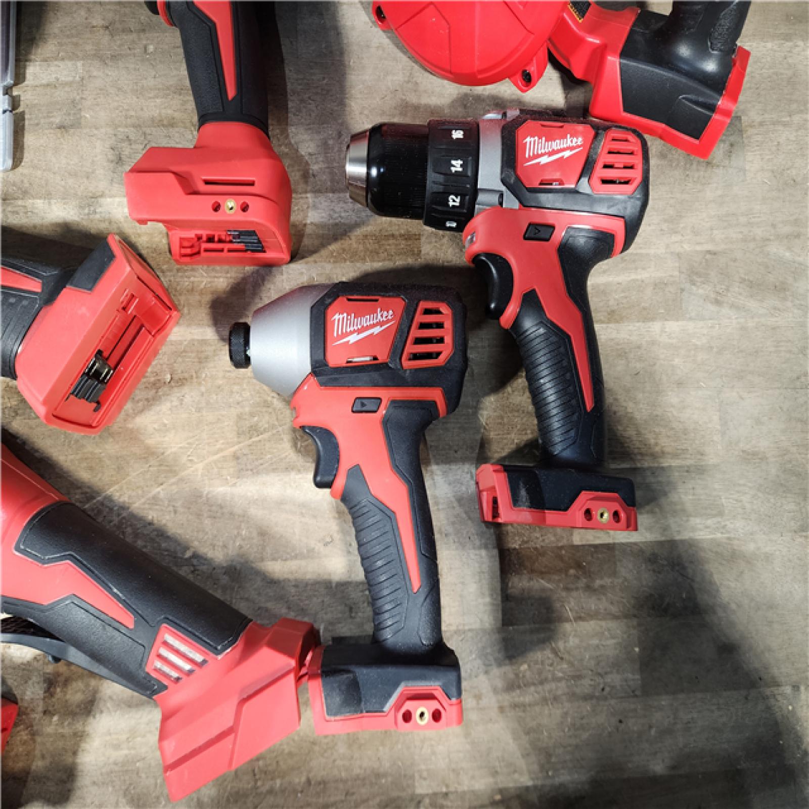 HOUSTON LOCATION - AS-IS Milwaukee M18 18-Volt Lithium-Ion Cordless Combo Kit (9-Tool) with (2) Batteries  Charger  and Tool Bag