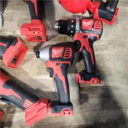 HOUSTON LOCATION - AS-IS Milwaukee M18 18-Volt Lithium-Ion Cordless Combo Kit (9-Tool) with (2) Batteries  Charger  and Tool Bag