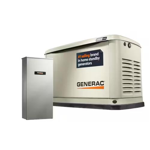 DALLAS LOCATION- GENERAC 22kW - Dual Fuel Air- Cooled Whole House Home Standby Generator With Transfer Switch