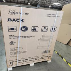 Phoenix NEW Seasons White Freestanding Electric Glass Top Range 5.2 Cubic Feet