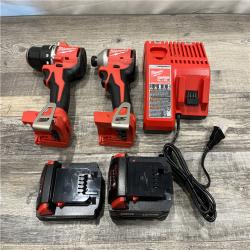 AS-IS Milwaukee 18-Volt Lithium-Ion Brushless Cordless Compact Hammer Drill/Impact Combo Kit