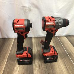 AS-IS Milwaukee FUEL 18V Lithium-Ion Brushless Cordless Hammer Drill and Impact Driver Combo Kit