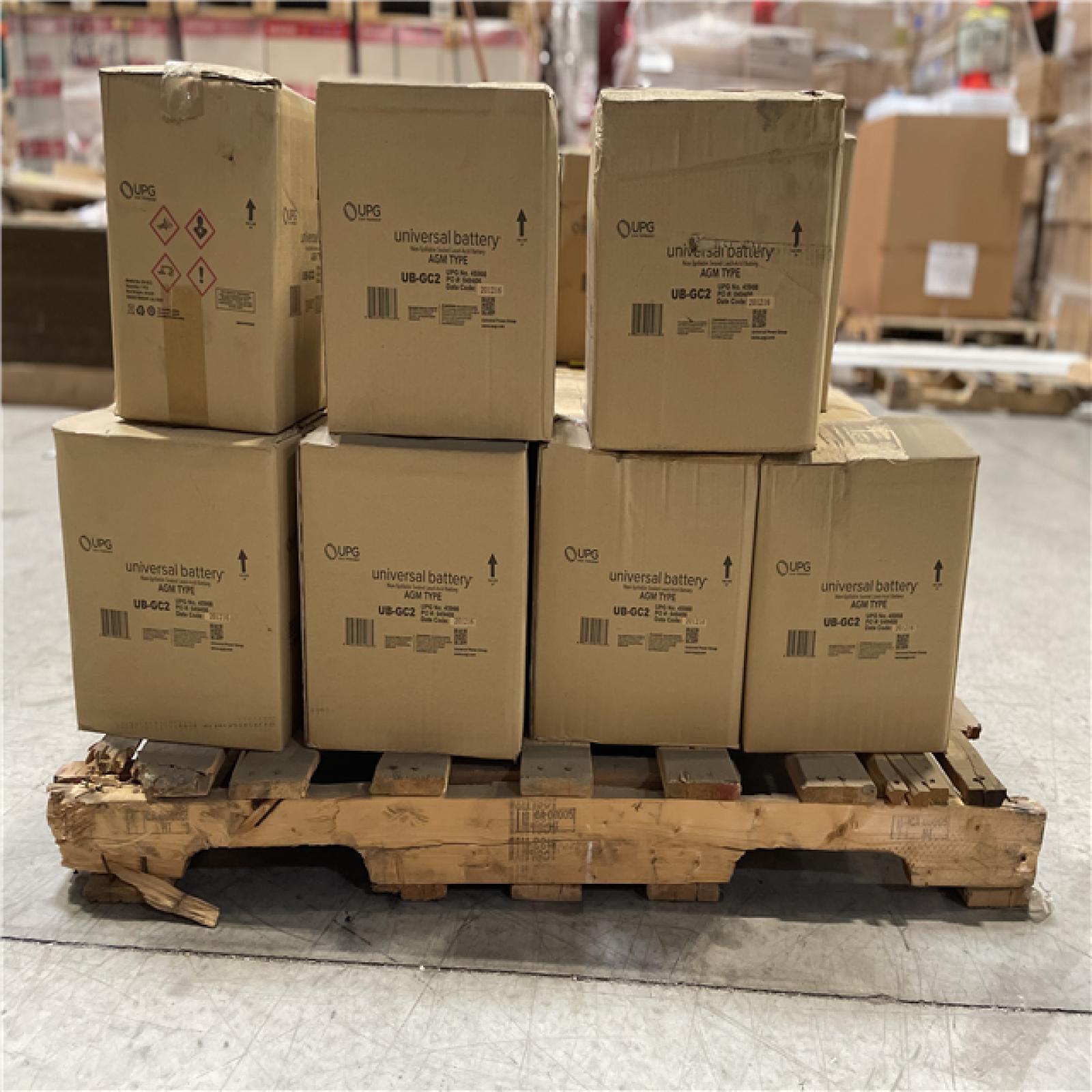 DALLAS LOCATION- AS-IS UPG UNIVERSAL BATTERY UBGC2 PALLET (25 UNITS) (Total Retail $7 500)