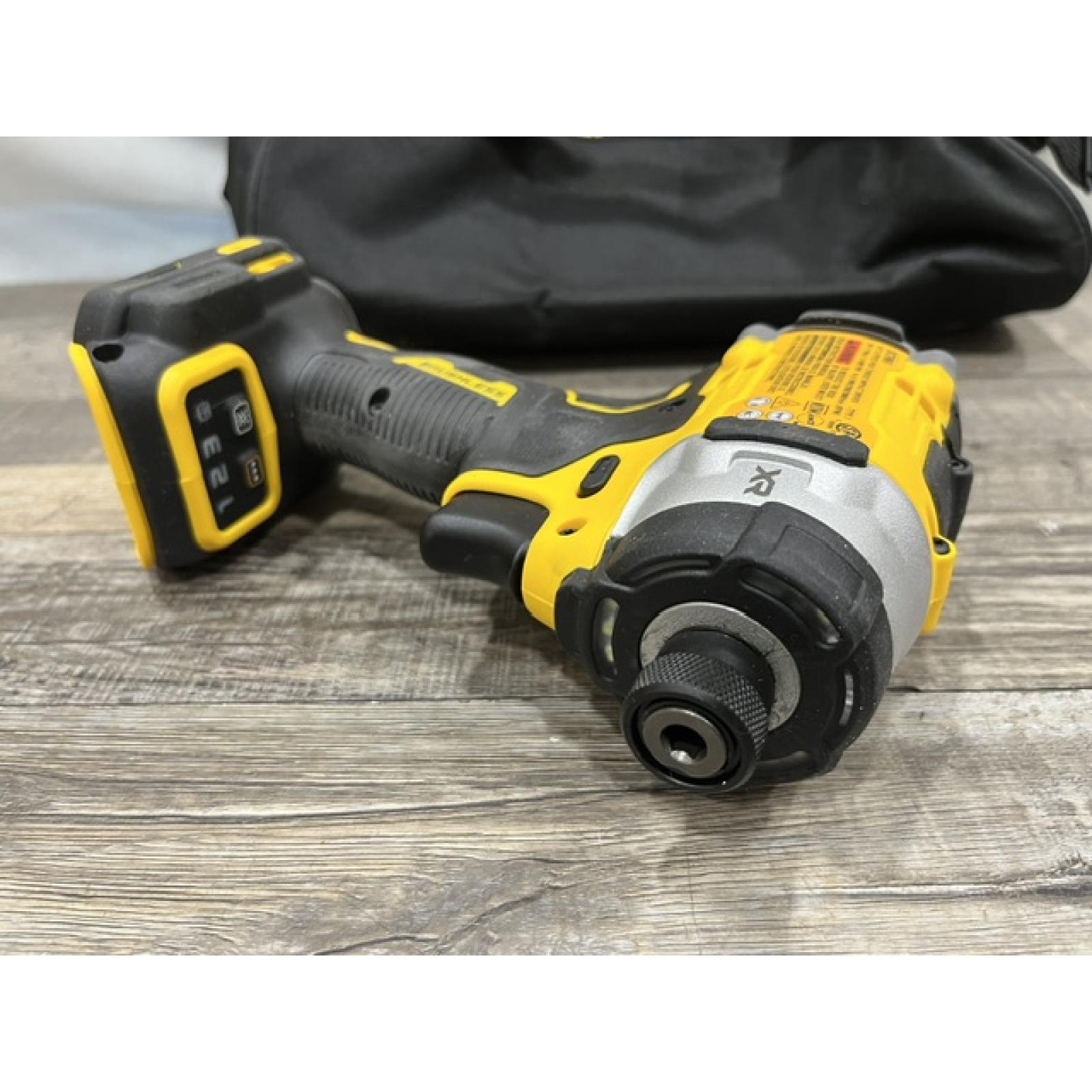 AS-IS DEWALT 20V MAX XR Lithium-Ion Brushless Cordless 3-Speed High Torque 1/4 in. Impact Driver Kit