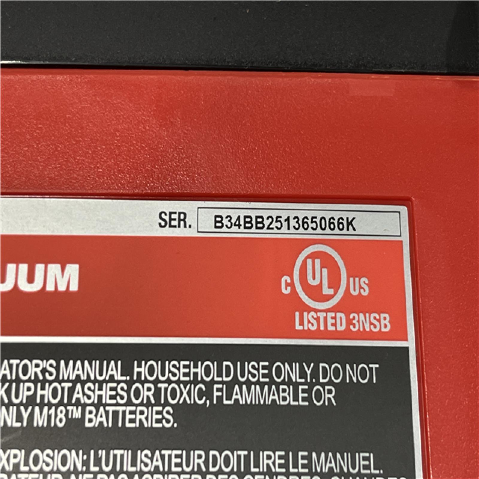 AS-IS Milwaukee 18-Volt 2 Gal. Lithium-Ion Cordless Wet/Dry Vacuum (Vacuum-Only)