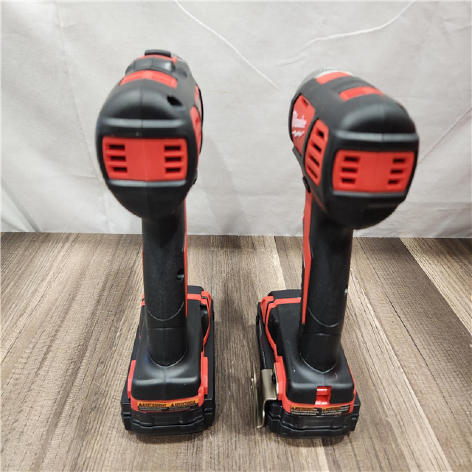 AS-IS- Milwaukee 18V Cordless Brushed 2-Tool Drill/Driver and Impact Driver Kit