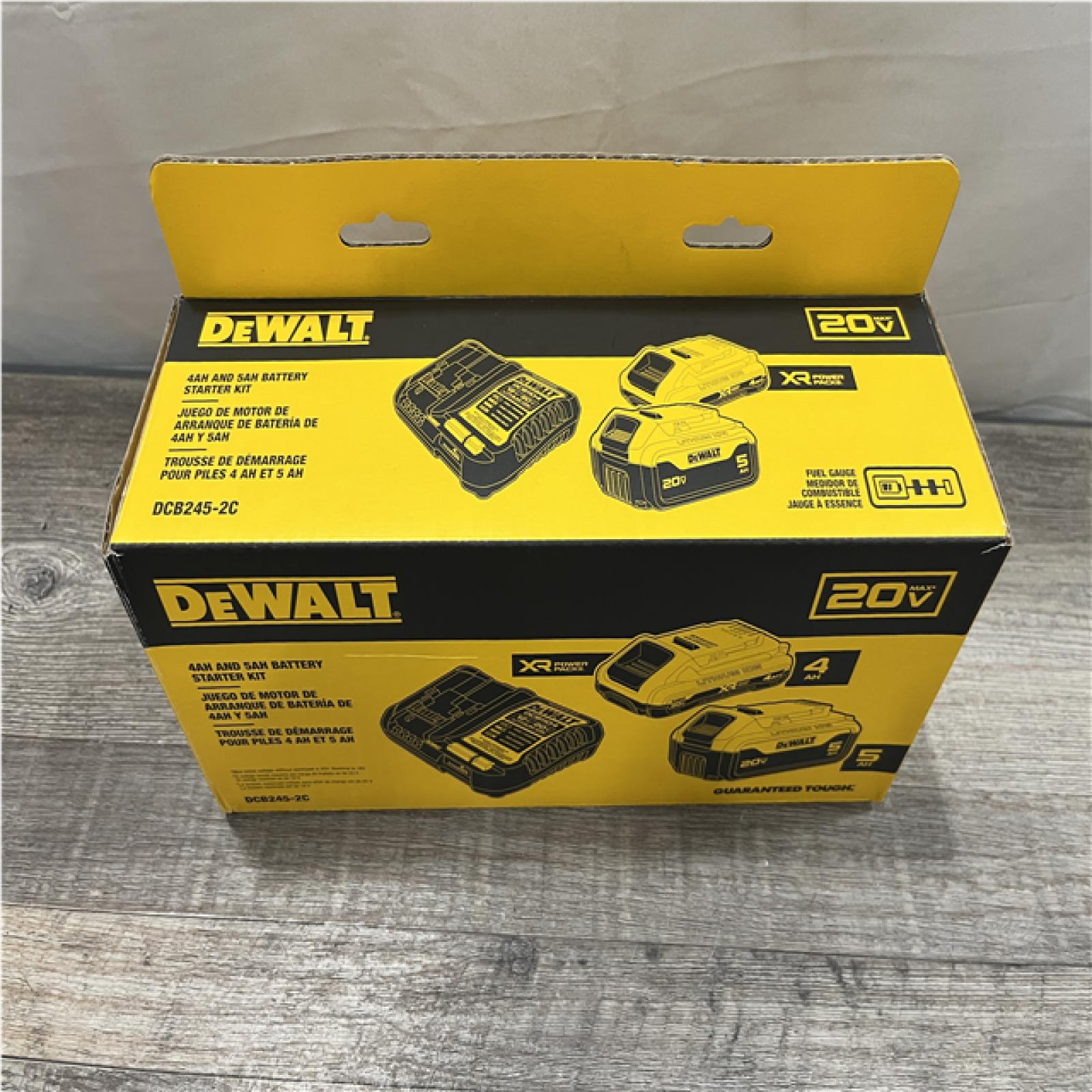 NEW - DEWALT 20V MAX Lithium-Ion Starter Kit with 4.0 Ah and 5.0 Ah Batteries and Charger