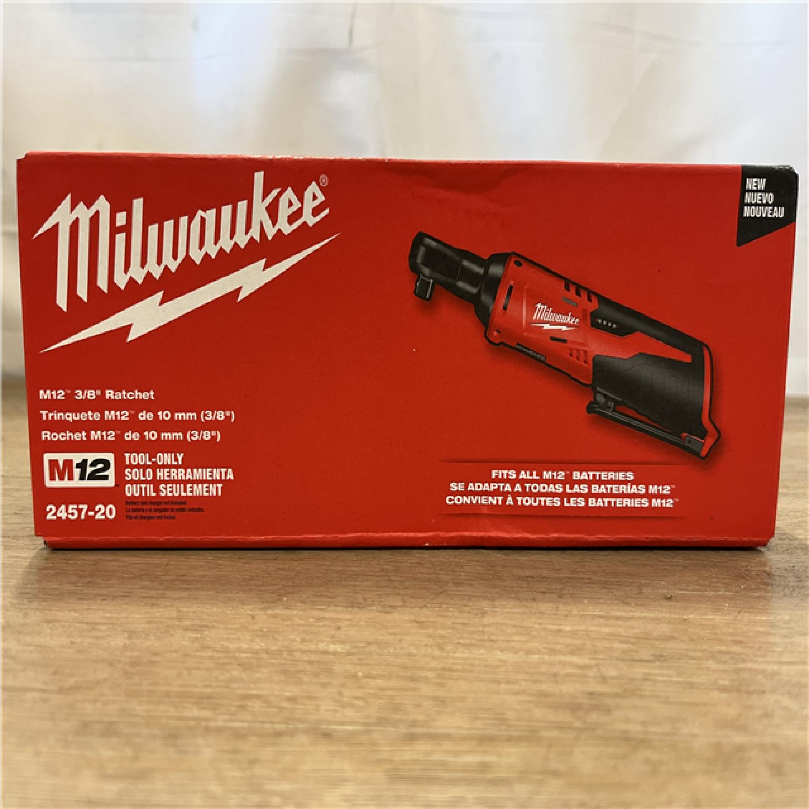NEW! Milwaukee 12V Lithium-Ion Cordless 3/8 in. Ratchet (Tool-Only)