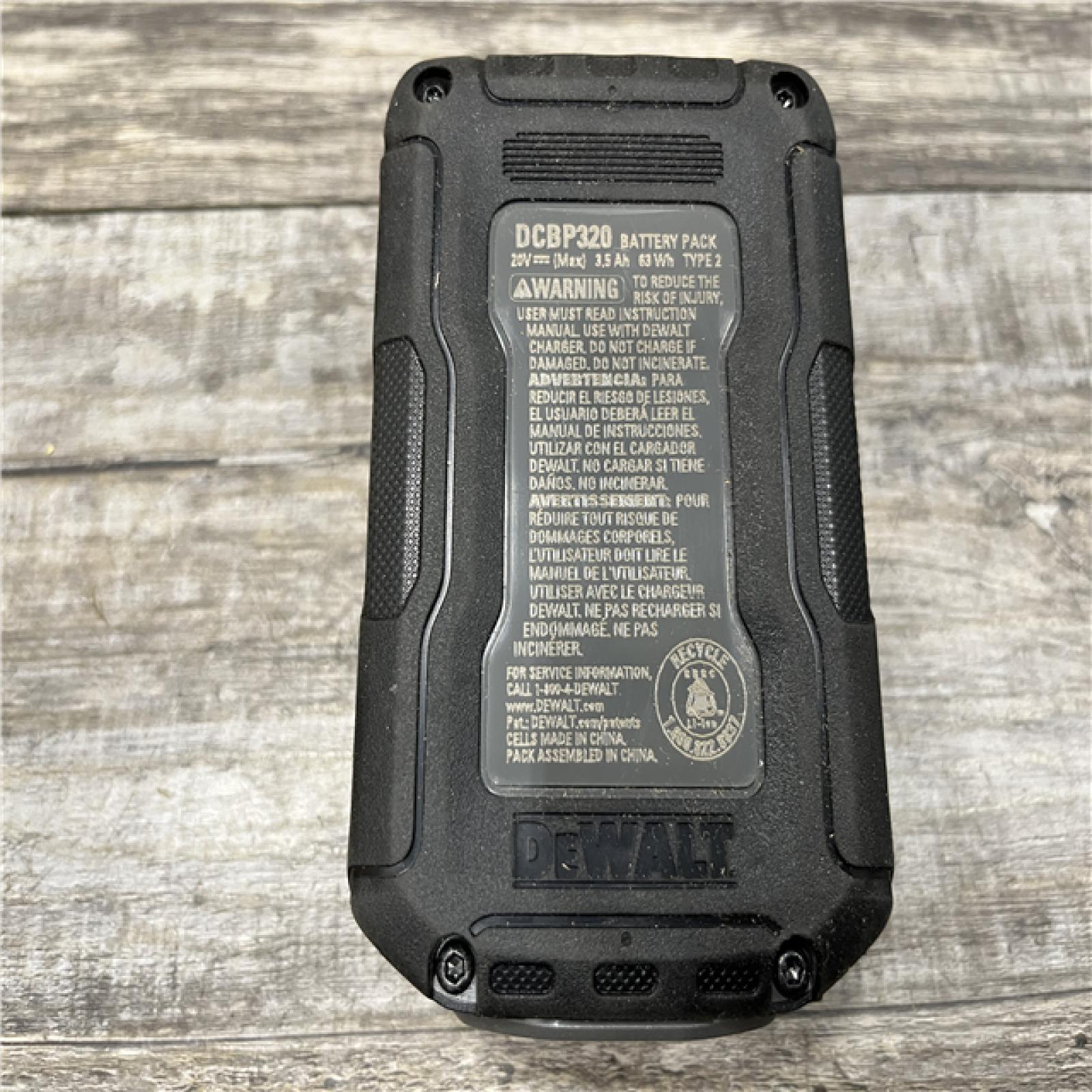 AS-IS DEWALT 20V MAX XR POWERSTACK Lithium-Ion Battery Starter Kit with 3.5Ah Battery and Charger