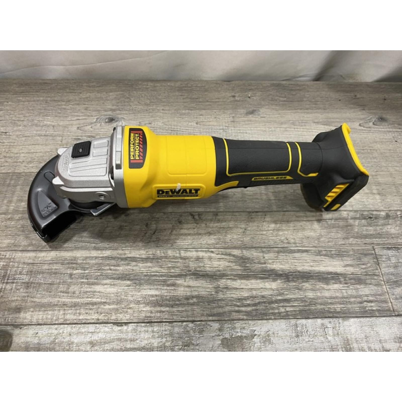 AS-IS DEWALT 20V MAX Cordless Brushless 4-1/2 in. Angle Grinder with Paddle Switch (Tool Only)