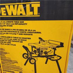 As-Is- DEWALT 15 Amp Corded 10 in. Job Site Table Saw with Rolling Stand