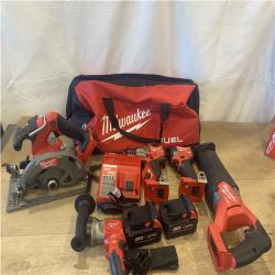 AS-IS Milwaukee M18 FUEL 18V Lithium-Ion Brushless Cordless 5-Tool Combo Kit with Two 5.0 Ah Batteries  1 Charger 1 Tool Bag