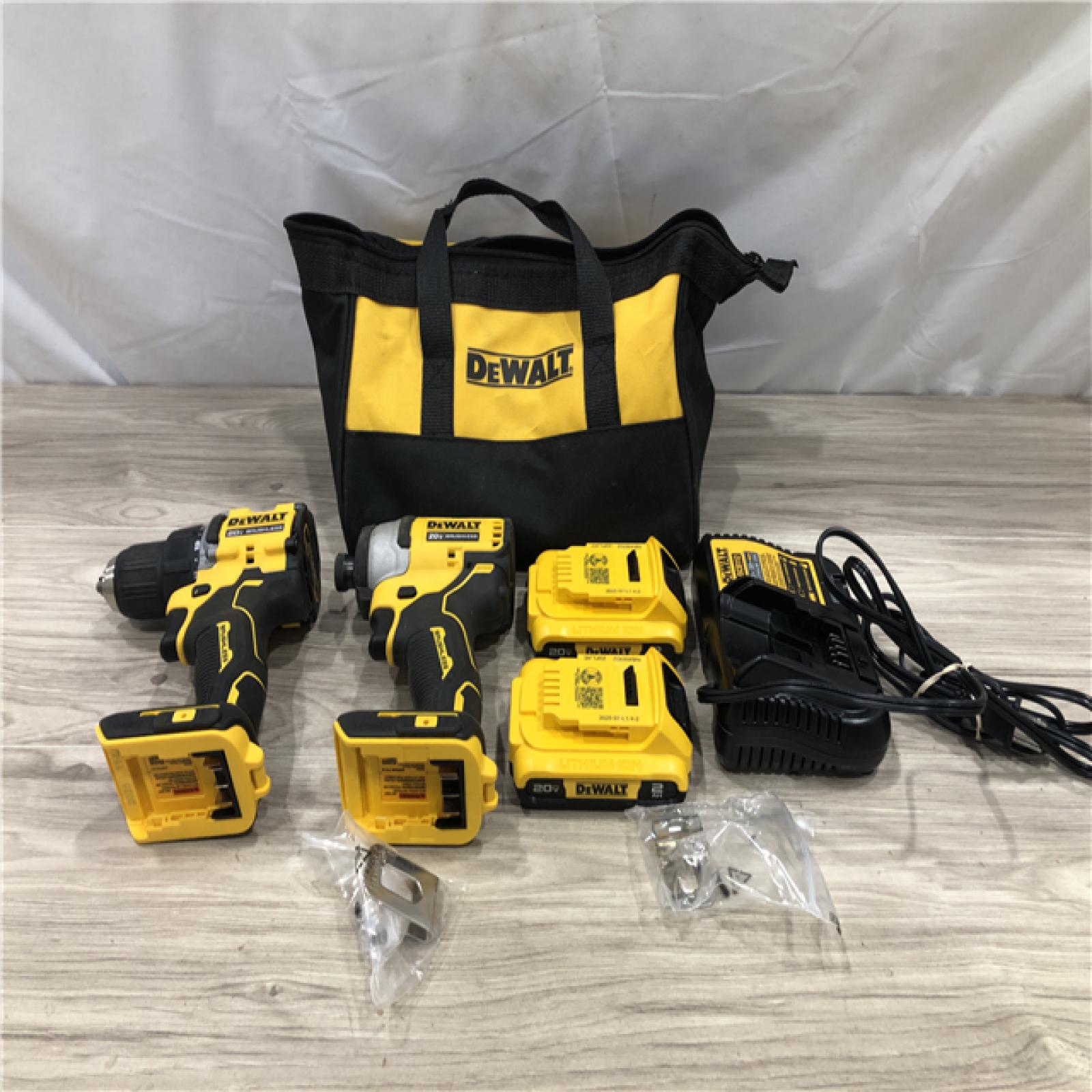 AS-IS DEWALT ATOMIC 20-Volt MAX Lithium-Ion Cordless Combo Kit