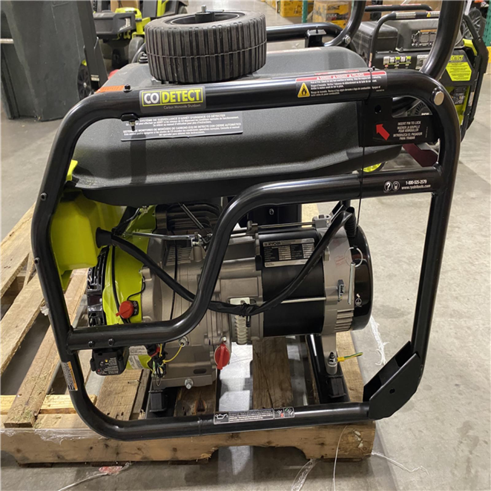 Dallas Location - As-Is RYOBI 6,500-Watt Gasoline Powered Portable Generator